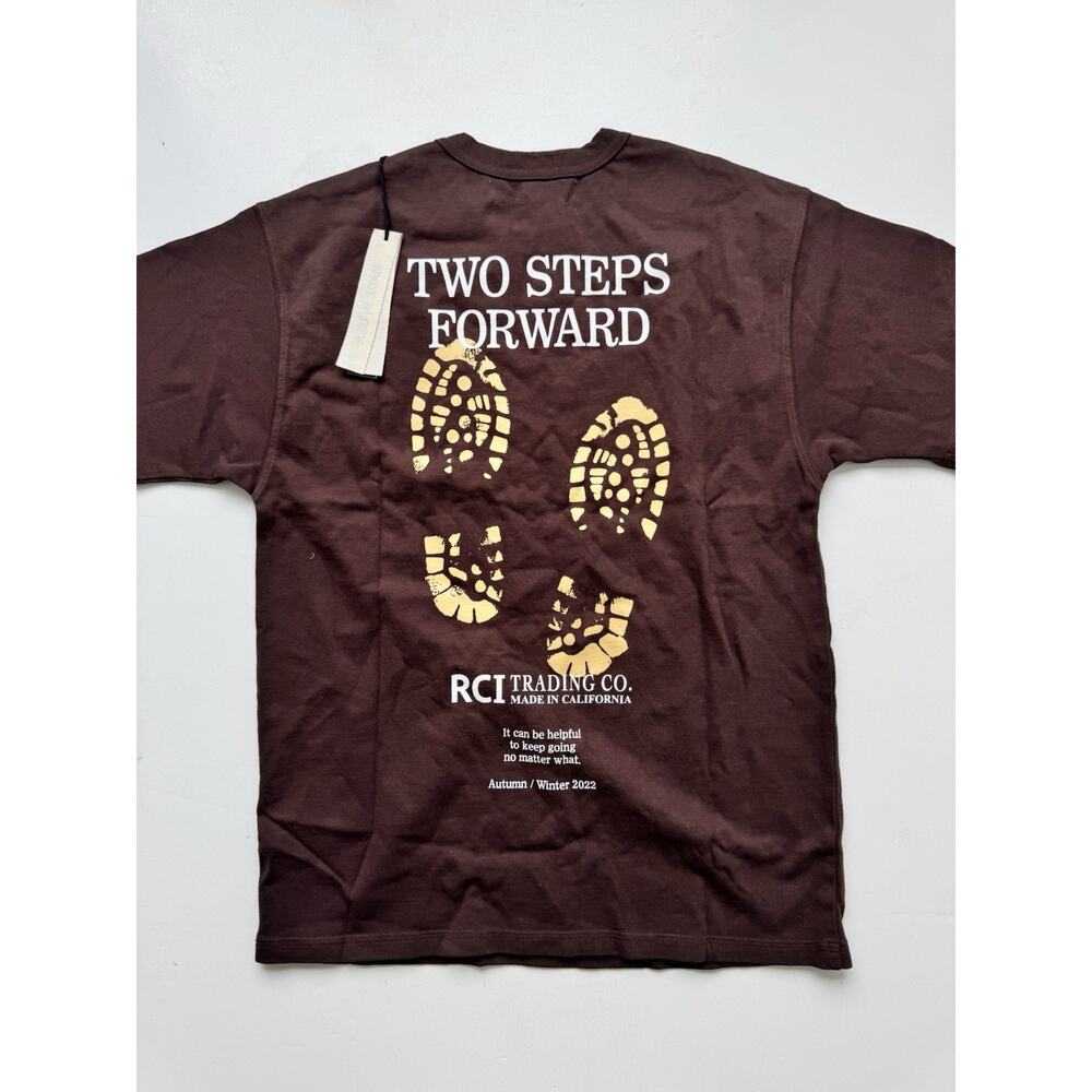 Reese Cooper Bootprint T-Shirt Medium USA Dark Brown